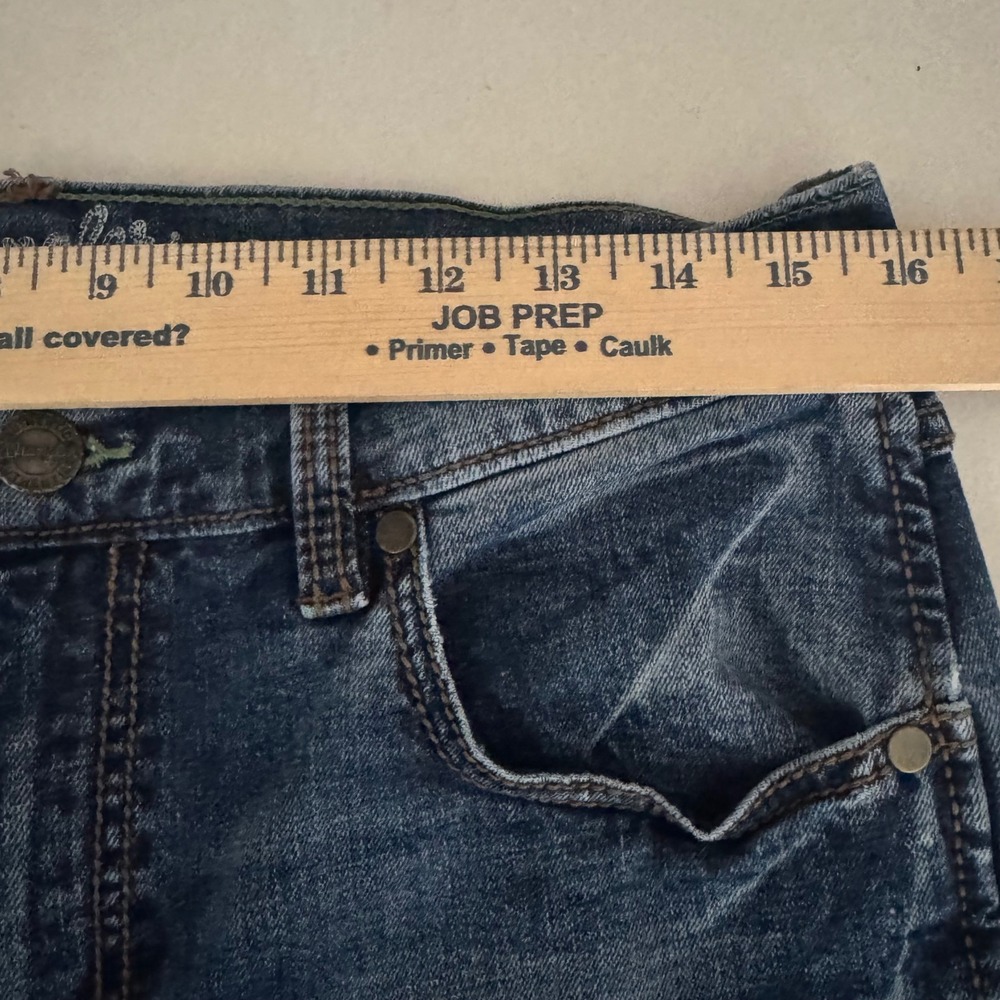 Wrangler Retro Slim Straight Jeans Mens 32x36 Blue Denim WLT88BZ Western Cowoy - Picture 7 of 9